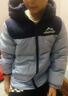 雪中飛【雙面穿】?jī)和鸾q服冬新款男女童保暖加厚面包服外套 新霧藍(lán) 150 曬單實(shí)拍圖