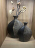 花瓶輕奢感復(fù)古豎高黑色擺件客廳干花藝術(shù)玄關(guān)樹(shù)脂新中式裝飾 A款大號(hào)33*9*44 曬單實(shí)拍圖