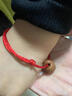 戚小米核桃紅繩手鏈女馬年編織繩寶寶壓驚驚嚇手繩女桃籃桃木護身符嬰兒 龍紋桃籃款 曬單實(shí)拍圖