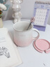 威爾基杯子女生高顏值馬克杯陶瓷杯帶蓋水杯咖啡杯辦公室情侶早餐牛奶杯 櫻花陶瓷馬克杯【粉兔】 曬單實(shí)拍圖