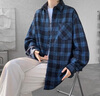 洛科馳格子襯衫外套裝男春秋款一整套搭配高街高級感牛仔褲男裝三件套潮 【三件套】襯衫外套藍+長(cháng)T白+牛仔褲藍 XL 碼數 【建議125-140斤】 曬單實(shí)拍圖