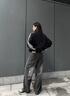 矜持范外套女拼接衛(wèi)衣外套女春秋百搭寬松中長款拉鏈棒球服運動上 黑色 M 90-105斤 曬單實拍圖