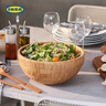 宜家（IKEA）BLANDAMATT布朗達(dá)竹碗木碗家用餐具防摔小菜碗現(xiàn)代簡(jiǎn)約 碗28cm+筷子2雙 曬單實(shí)拍圖