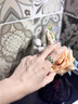 寶鉑琳旺財祖母綠色戒指女式指環(huán)感食指戒偏財尾戒2025新款 祖母綠開口戒指聚財 曬單實拍圖