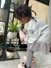 戴維貝拉（DAVE＆BELLA）女童毛衣外套2025秋裝新款網(wǎng)紗兒童針織衫寶寶衣服開(kāi)衫中大童上衣 藍紫色【現貨】 120 cm（建議身高110-120cm） 曬單實(shí)拍圖