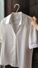 弗依郝教資教師面試夏季服裝女職業(yè)女裝套裝大學(xué)生正式場(chǎng)合女生上班工作 白色襯衫+黑色九分直筒西褲 M 曬單實(shí)拍圖