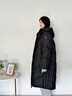 波司登（BOSIDENG）2025新款羽絨服女長(cháng)款氧氣系列90絨寬松潮流保暖外套B250245232 黑色8056 M 165/88A 體重約125-140斤 曬單實(shí)拍圖