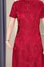 俞兆林（YUZHAOLIN）婚禮媽媽裝2025新款喜婆婆婚宴禮服春秋裝闊太太旗袍連衣裙兩件套 RL-9239 紅色【兩件套】 2XL 【建議105-120斤】 曬單實(shí)拍圖
