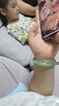 墨韻 翡翠手鐲冰糯種緬甸玉手鐲女士平安鐲處理送媽媽送老婆節日禮物 內徑圈口63-64mm附證書(shū)+禮品 曬單實(shí)拍圖
