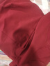名創(chuàng)優(yōu)品（MINISO）短袖男純棉休閑寬松夏季圓領(lǐng)百搭青少年潮流半袖t恤 酒紅 L 曬單實(shí)拍圖