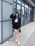 哈吉斯（HAZZYS）女裝 秋季女士【PHIZ系列】簡約休閑風立領夾克女 藏青色NV M (160/84A 38) 曬單實拍圖