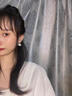 戚小米S925純銀珍珠耳釘女明星同款耳環(huán)2025新款輕奢高級感仿珍珠耳飾 S925銀珍珠耳釘一對【12mm】 曬單實(shí)拍圖