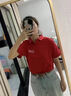 以羽polo衫工作服定制短袖京東快遞外賣(mài)配送工裝文化衫T恤訂做logo 【時(shí)尚涼爽冰絲棉】大紅 L 曬單實(shí)拍圖