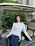 佐敘慵懶風(fēng)白色系微透長(cháng)袖T恤女夏秋薄款防曬衫百搭寬松外穿上衣罩衫 白色 M （100-120斤） 曬單實(shí)拍圖