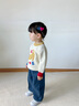 幼歌（YOUGE）嬰幼兒秋季新款全棉寬松親膚毛衣褲子套裝柔軟兩件套潮 淺杏毛衣（單色領(lǐng)口） 90 cm 曬單實(shí)拍圖