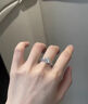 AVHE白18K金鉑半壁江山豪華女戒指人工培育鉆石真鉆訂結婚禮物送七夕 鉑金+50分鉆(D/VVS/3EX/N) 指圈號備注 曬單實(shí)拍圖
