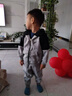 G.DUCKKIDS童裝男童秋裝套裝兒童衣服男大童外套褲子兩件套男孩春秋季運(yùn)動(dòng)裝 斜杠款灰色【春秋款】 140 尺碼9~10歲【130-140cm】cm 曬單實(shí)拍圖