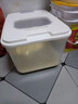京東物流 家用翻蓋裝米桶五谷雜糧密封桶防蟲(chóng)防潮食品級密封桶 透明白 22斤 曬單實(shí)拍圖
