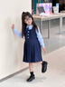 衣諾坊兒童演出服校服女童連衣裙套裝春秋新品主持人中大童團體畢業(yè)園服 曬單實(shí)拍圖