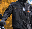 杜漢（DUHAN）摩托車騎行服男四季防摔機(jī)車服越野賽車服騎士褲子 黑色套裝（上衣+褲子） XL 曬單實(shí)拍圖
