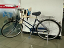 鳳凰（Phoenix）城市通勤自行車(chē)男女成人學(xué)生培林花鼓老式馬蹄鎖復古輕便代步單車(chē) 雙斜/藍色/大燈/全軸承 26英寸（身高155-180左右） 曬單實(shí)拍圖
