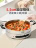 利仁（Liven）電餅鐺電煎鍋家庭用304不銹鋼0涂層電餅檔32cm加大55mm加深三明治早餐機DJG-J3255 曬單實拍圖