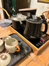 美的（Midea）電熱水壺 全智能自動(dòng)上水電水壺煮茶器保溫茶臺燒水壺一體茶盤(pán)電茶壺煮茶熱水壺消毒三合一燒水器 0.7L 【雙頭茶盤(pán) 9段控溫】MK-C13 曬單實(shí)拍圖
