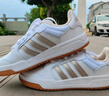 adidas ENTRAP美式校園風(fēng)低幫運動(dòng)板鞋少年感復古籃球鞋阿迪達斯 白/金色   38 曬單實(shí)拍圖