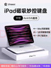 視藝星【IPX7級(jí)防水】iPad妙控鍵盤適用蘋果Air4/5/6/7平板保護(hù)套一體式Pro11/13/10.9寸磁吸懸浮鍵盤 iPadPro11寸/Air4/5/6/7通用白色 曬單實(shí)拍圖