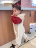 G.DUCKKIDS嬰兒連體衣2025春裝新款韓版男女寶寶拼色長(cháng)袖連帽爬服外出沖鋒衣 紅色 90cm 90 曬單實(shí)拍圖