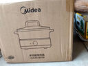美的（Midea）電煮鍋 宿舍小電鍋 電蒸鍋 學(xué)生寢室一體泡面小火鍋 多功能鍋 XZE1613 1.7L 配蒸籠【國家補貼】 曬單實(shí)拍圖