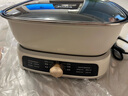 美的（Midea）電火鍋 IH飛快沸騰火鍋專(zhuān)用鍋6.5L容量火鍋電磁加熱分體多功能鍋電煮鍋3分鐘速熱HGE22BF2807 曬單實(shí)拍圖