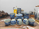 璽翰雅（ROYHOYE）老陶泥青花高山流水功夫茶具套裝家用陶瓷蓋碗茶杯子整套送人送禮 老陶泥【高山流水-8件套】禮盒裝 曬單實(shí)拍圖