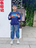G.DUCKKIDS兒童裝男童秋裝衛(wèi)衣春秋款2025新款男孩秋季炸街中大童上衣帥氣潮 藏青（不加絨） 130 cm 曬單實拍圖