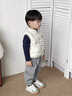 G.DUCKKIDS小黃鴨童裝羽絨馬甲秋冬季新款嬰幼兒衣服男寶寶白鴨絨背心外出服 米色 80尺碼9-12個(gè)月建議寶寶75-85cm 曬單實(shí)拍圖