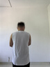 帛芮寬肩背心男純棉運(yùn)動(dòng)無袖背心內(nèi)穿健身籃球跑步男士白色打底汗衫 曬單實(shí)拍圖