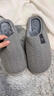 梵昇昱棉拖鞋男女士2026新款家用春秋季厚底室內保暖大碼拖鞋男款春天 淺灰 42-43 曬單實(shí)拍圖