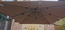 紫葉（ziye）戶外遮陽傘庭院傘太陽能LED帶燈傘花園露臺崗?fù)ご笥陻[攤傘太陽傘 升級款3X4米方【配500斤水箱】106MM傘桿 曬單實拍圖