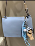 芙拉（FURLA）【七夕禮物】NUVOLA牛皮小號(hào)女士時(shí)尚潮流上班族通勤單肩斜挎包 藍(lán)色 曬單實(shí)拍圖