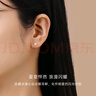 CRD克徠帝【現貨閃發(fā)】心花怒放鉑金鉆石耳釘女六爪送女友禮物 【E0803C】共約7分/硅膠耳堵 曬單實(shí)拍圖