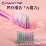 嚴迪（YANDY）正畸牙刷凹U型3支裝 牙縫刷 青少年牙齒牙套矯正期 軟毛小頭便攜 曬單實(shí)拍圖