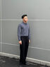 巴魯特（Brloote）【商場(chǎng)同款】男士襯衫再生纖維素垂感挺括上衣吸濕透氣襯衣2025秋 藍(lán)色 50 （175/96A） 曬單實(shí)拍圖