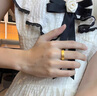 寓銀匠平安無(wú)事金包銀戒指古法素圈指環(huán)男女士情侶款送女友送男友禮物平安無(wú)事戒指 重約5g 包金0.7g卡5mm  圈口18 曬單實(shí)拍圖