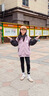 愛 西娜大女童春秋裝外套2025新款洋氣時(shí)髦棒球服女孩春季女裝初中生連帽 紫色 160 cm 曬單實(shí)拍圖