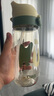 QWE吸管杯500ml哈瓦那黃PPSU大容量孕婦水杯糖耐刻度杯耐摔可裝開(kāi)水 曬單實(shí)拍圖