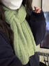 途尊薄荷奶油慕斯手工編織圍巾diy毛線(xiàn)自制保暖禮物送男女朋友閨蜜冬 抹茶綠【300克+竹針+禮袋】 曬單實(shí)拍圖