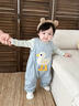 G. DUCKKIDS小月齡寶寶春裝套裝超萌可愛(ài)嬰兒衣服春秋款小孩T恤背帶褲外出服 T恤+背帶褲 80cm (建議18-20斤) 曬單實(shí)拍圖