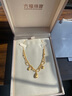 六福珠寶 光影金絲綢金足金蕾絲水滴黃金項鏈 計價(jià) 約9.24克 曬單實(shí)拍圖