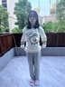 碧彩雅女童衛(wèi)衣套裝秋季新款大童休閑Polo領(lǐng)衛(wèi)衣長(zhǎng)褲運(yùn)動(dòng)套裝女孩兩件套 杏色上衣+灰色褲子 155 （S）碼【建議75-90斤】 曬單實(shí)拍圖