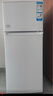 海爾（Haier）123升小冰箱冰箱雙開(kāi)門(mén)二級能效節能省電黑金凈化保鮮租房家用冰箱宿舍迷你BCD-123GHTMZ0WV 曬單實(shí)拍圖